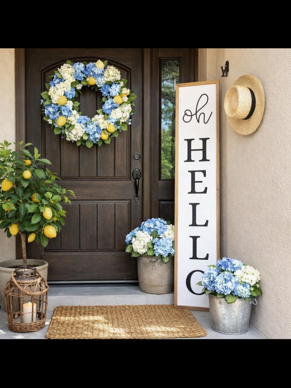 Front Porch “Oh Hello” Sign Handmade in USA 100% Wood